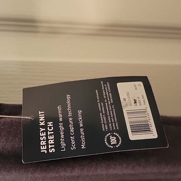 Jockey, Size L, Dark Gray Jersey Knit Stretch Long Sleeve Tee.  NEW with Tags - Picture 2 of 11